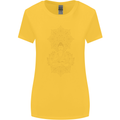 Mandala Buddha Art Womens Wider Cut T-Shirt Yellow