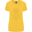 Mandala Buddha Art Womens Wider Cut T-Shirt Yellow