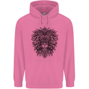 Mandala Lion Childrens Kids Hoodie Azalea