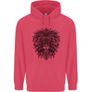 Mandala Lion Childrens Kids Hoodie Heliconia