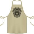 Mandala Lion Cotton Apron 100% Organic Khaki