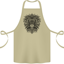 Mandala Lion Cotton Apron 100% Organic Khaki