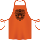 Mandala Lion Cotton Apron 100% Organic Orange