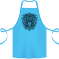 Mandala Lion Cotton Apron 100% Organic Turquoise
