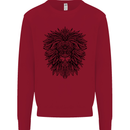Mandala Lion Kids Sweatshirt Jumper Red