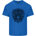 Mandala Lion Kids T-Shirt Childrens Royal Blue
