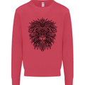 Mandala Lion Mens Sweatshirt Jumper Heliconia