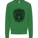 Mandala Lion Mens Sweatshirt Jumper Irish Green