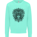 Mandala Lion Mens Sweatshirt Jumper Peppermint