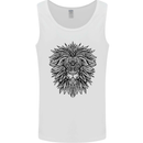 Mandala Lion Mens Vest Tank Top White