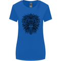 Mandala Lion Womens Wider Cut T-Shirt Royal Blue