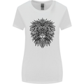Mandala Lion Womens Wider Cut T-Shirt White