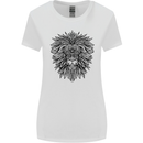 Mandala Lion Womens Wider Cut T-Shirt White