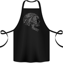 Mandala Skull Gothic Biker Motorbike Cotton Apron 100% Organic Black
