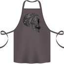 Mandala Skull Gothic Biker Motorbike Cotton Apron 100% Organic Dark Grey