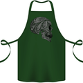 Mandala Skull Gothic Biker Motorbike Cotton Apron 100% Organic Forest Green