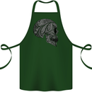 Mandala Skull Gothic Biker Motorbike Cotton Apron 100% Organic Forest Green