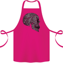 Mandala Skull Gothic Biker Motorbike Cotton Apron 100% Organic Pink