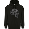 Mandala Skull Gothic Biker Motorbike Mens 80% Cotton Hoodie Black