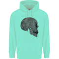 Mandala Skull Gothic Biker Motorbike Mens 80% Cotton Hoodie Peppermint