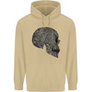 Mandala Skull Gothic Biker Motorbike Mens 80% Cotton Hoodie Sand