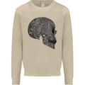 Mandala Skull Gothic Biker Motorbike Mens Sweatshirt Jumper Sand