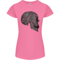 Mandala Skull Gothic Biker Motorbike Womens Petite Cut T-Shirt Azalea