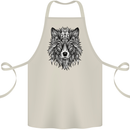 Mandala Tribal Wolf Tattoo Cotton Apron 100% Organic Natural