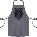 Mandala Tribal Wolf Tattoo Cotton Apron 100% Organic Steel