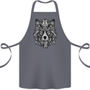 Mandala Tribal Wolf Tattoo Cotton Apron 100% Organic Steel