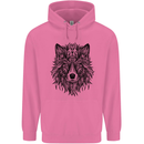 Mandala Tribal Wolf Tattoo Mens 80% Cotton Hoodie Azelea