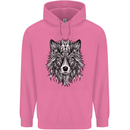 Mandala Tribal Wolf Tattoo Mens 80% Cotton Hoodie Azelea