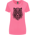 Mandala Tribal Wolf Tattoo Womens Wider Cut T-Shirt Azalea