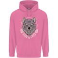 Mandala Wolf Childrens Kids Hoodie Azalea