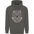 Mandala Wolf Childrens Kids Hoodie Storm Grey