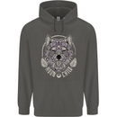 Mandala Wolf Childrens Kids Hoodie Storm Grey
