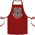 Mandala Wolf Cotton Apron 100% Organic Maroon