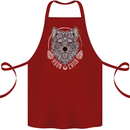 Mandala Wolf Cotton Apron 100% Organic Maroon