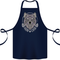 Mandala Wolf Cotton Apron 100% Organic Navy Blue