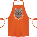 Mandala Wolf Cotton Apron 100% Organic Orange