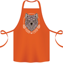 Mandala Wolf Cotton Apron 100% Organic Orange