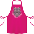 Mandala Wolf Cotton Apron 100% Organic Pink