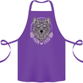 Mandala Wolf Cotton Apron 100% Organic Purple