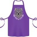 Mandala Wolf Cotton Apron 100% Organic Purple
