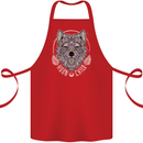 Mandala Wolf Cotton Apron 100% Organic Red