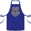 Mandala Wolf Cotton Apron 100% Organic Royal Blue