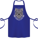 Mandala Wolf Cotton Apron 100% Organic Royal Blue