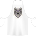 Mandala Wolf Cotton Apron 100% Organic White