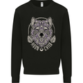 Mandala Wolf Kids Sweatshirt Jumper Black