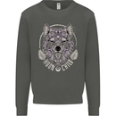Mandala Wolf Kids Sweatshirt Jumper Storm Grey